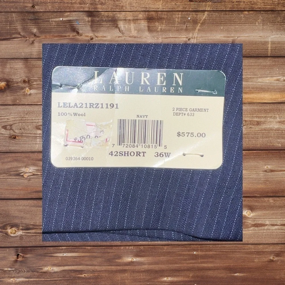 Lauren Ralph Lauren Men’s Navy Pinstripe Blazer - 42 Short